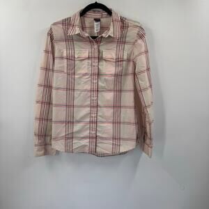 Patagonia pink plaid Button down shirt